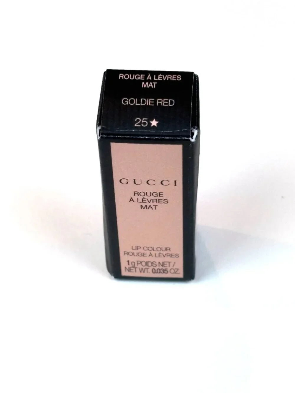 Gucci Velvet Matte Lipstick #25 Goldie Red (The Gucci Red Matte) Travel size New